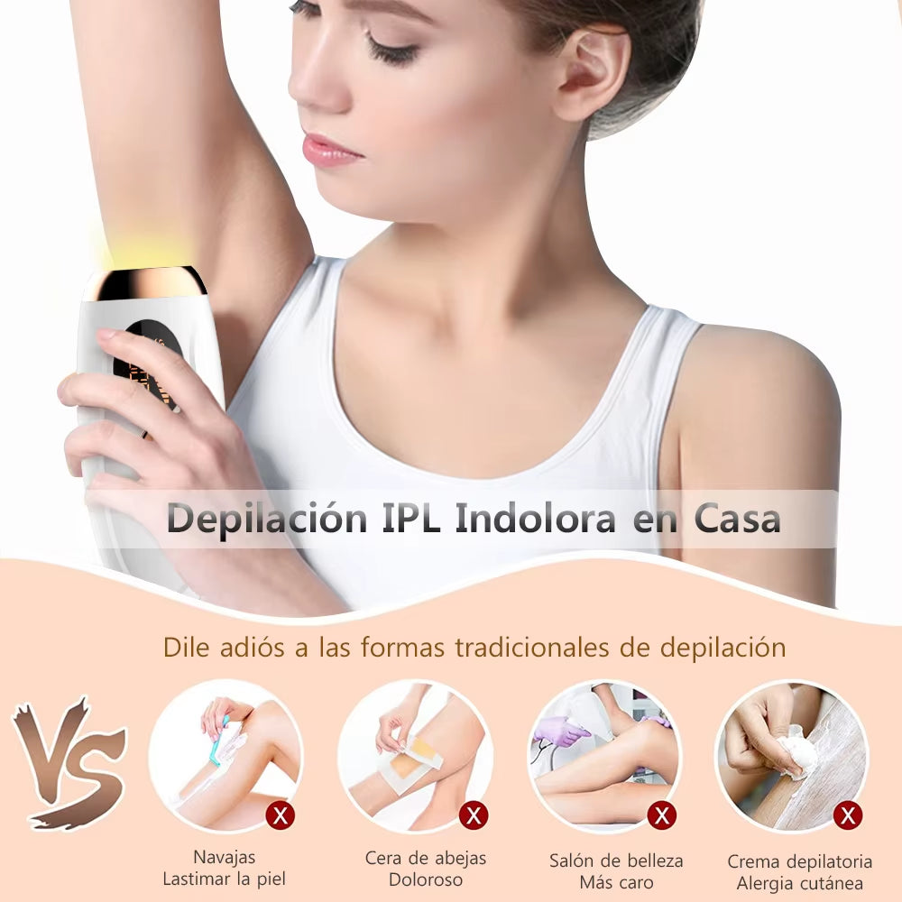 999999 Depiladora Láser Flashes Para Mujeres Y Hombres, Cuerpo, Bikini, Piernas, Brazos, Axila, Depilación Láser IPL Indolora, Depiladora Permanente