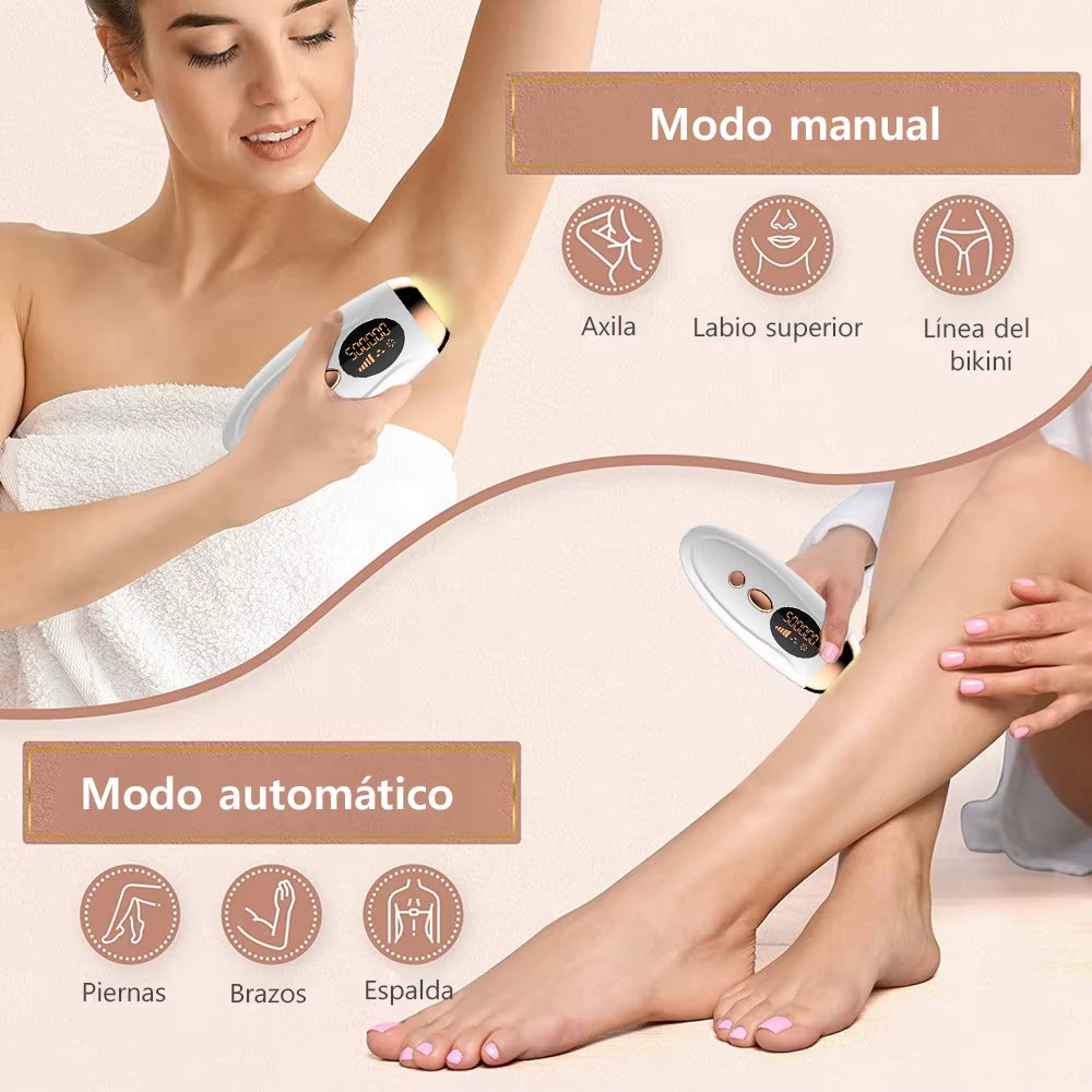 999999 Depiladora Láser Flashes Para Mujeres Y Hombres, Cuerpo, Bikini, Piernas, Brazos, Axila, Depilación Láser IPL Indolora, Depiladora Permanente